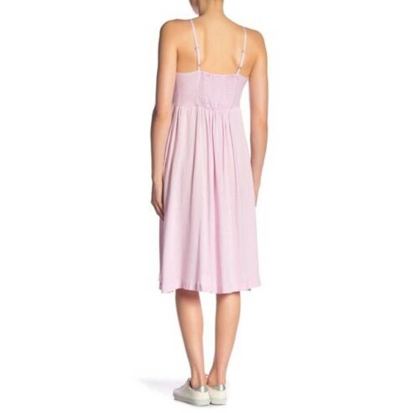 GOOD LUCK GEM Button Front Sleeveless Midi Dress - Picture 2 of 3